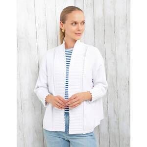 NEW INCASHMERE swing cardigan in white